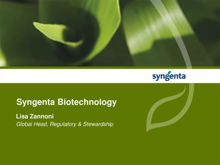 syngenta biotechnology