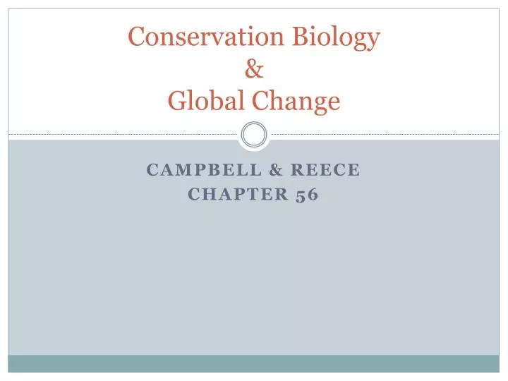 conservation biology global change