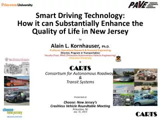 Smart Driving Technology: How it can Substantially Enhance the Quality of Life in New Jersey by