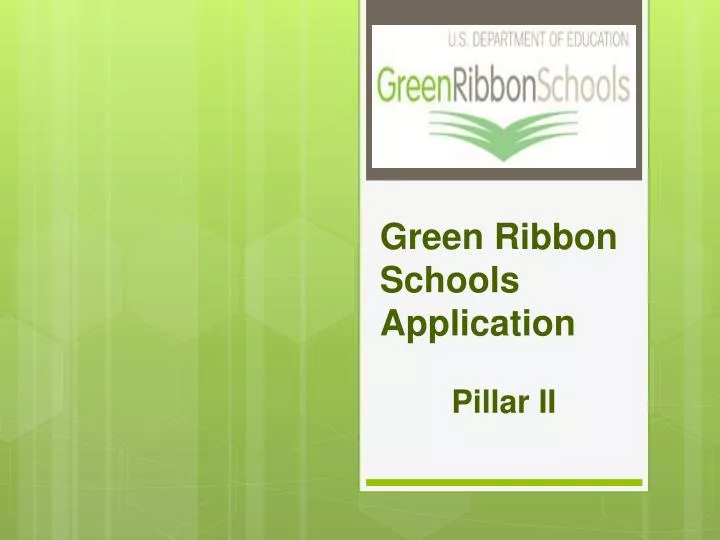 green ribbon schools application