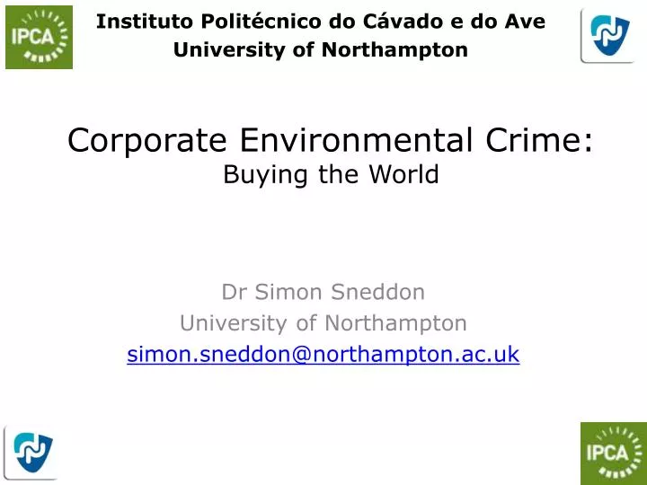 corporate environmental crime buying the world