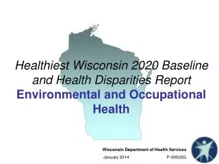 Healthiest Wisconsin 2020 Baseline and Health Disparities Report Environmental and Occupational Health