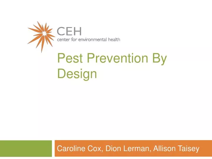 pest prevention by design