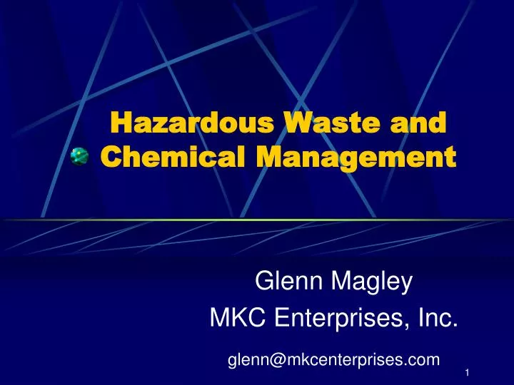 hazardous waste and chemical management