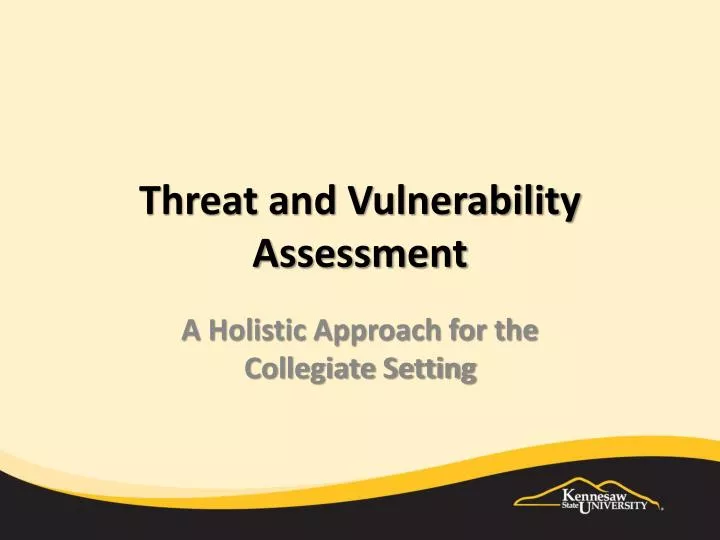 threat and vulnerability assessment