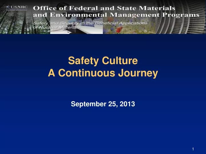 safety culture a continuous journey