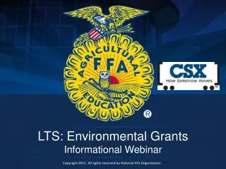 LTS: Environmental Grants Informational Webinar