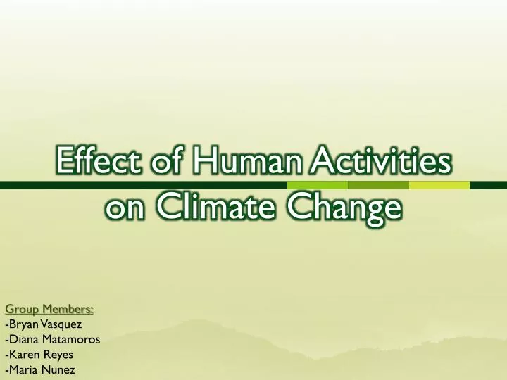 effect of human activities on climate change