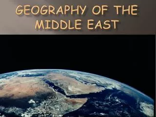 Geography of the Middle East