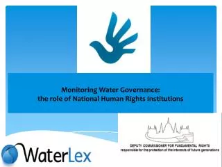 Monitoring Water Governance: the role of National Human Rights Institutions