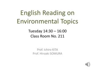 English Reading on Environmental Topics