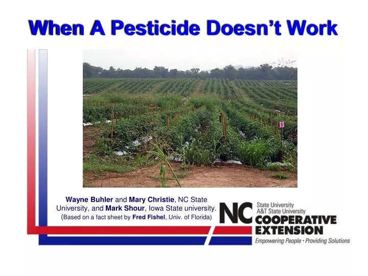 when a pesticide doesn t work