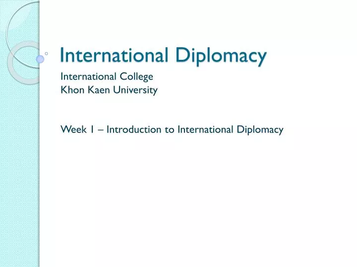 international diplomacy