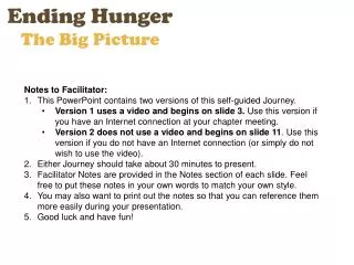 Ending Hunger The Big Picture