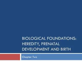 Biological foundations: Heredity, Prenatal development and birth