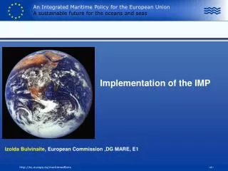 Izolda Bulvinaite , European Commission ,DG MARE, E1