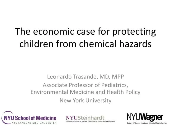 the economic case for protecting children from chemical hazards