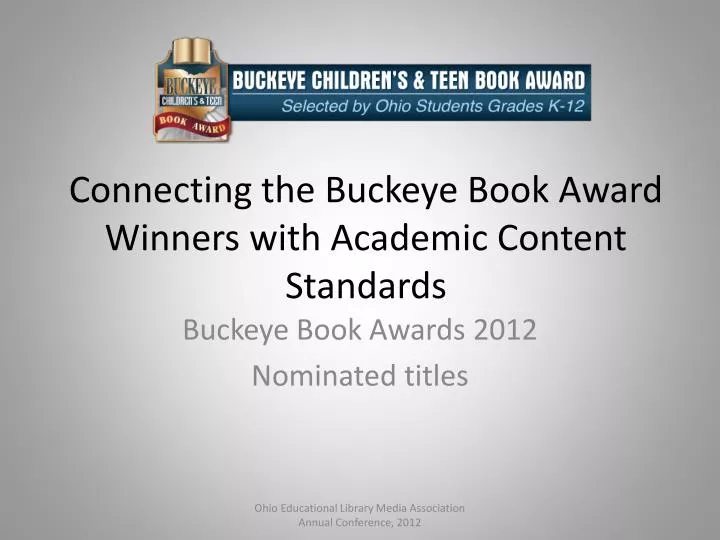 connecting the buckeye book award winners with academic content standards