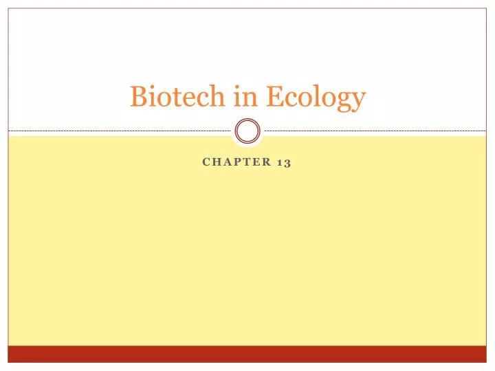biotech in ecology