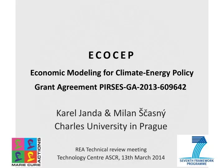 ecocep economic modeling for climate energy policy