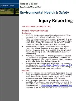 Injury Reporting
