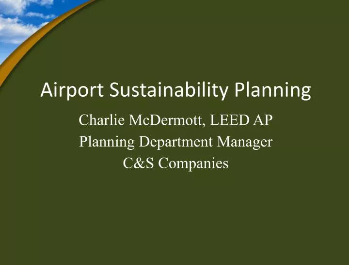 airport sustainability planning