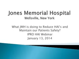 Jones Memorial Hospital Wellsville, New York