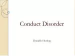 Conduct Disorder - slide 1