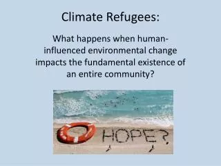 Climate Refugees: