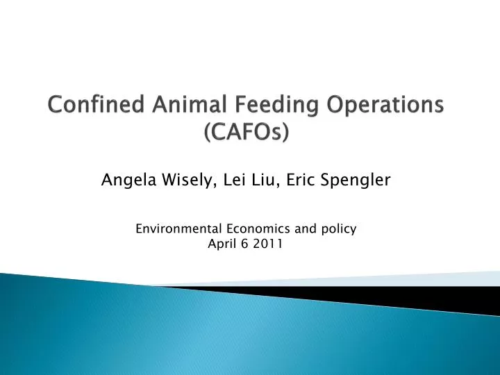 confined animal feeding operations cafos