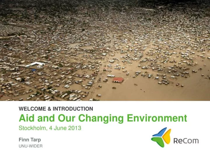 welcome introduction aid and our changing environment