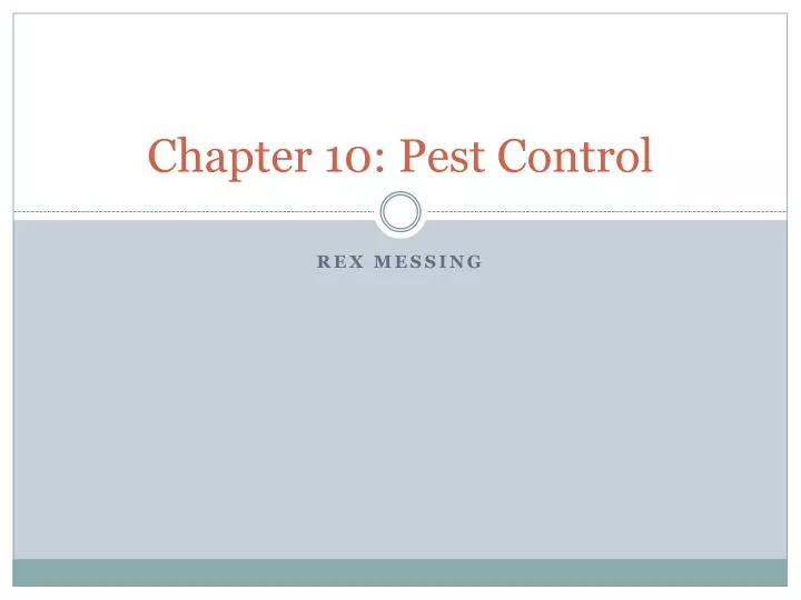chapter 10 pest control