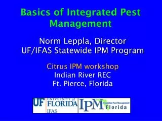 Basics of Integrated Pest Management