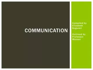 Communication