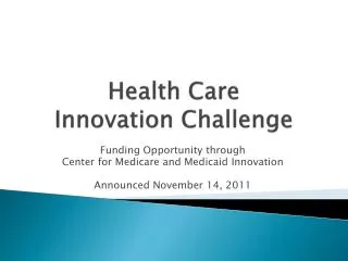 Health Care Innovation Challenge