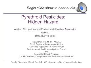 Pyrethroid Pesticides: Hidden Hazard