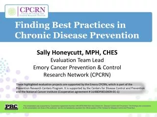 Finding Best Practices in Chronic Disease Prevention