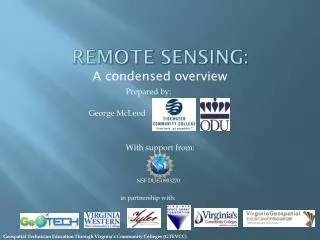 Remote Sensing:
