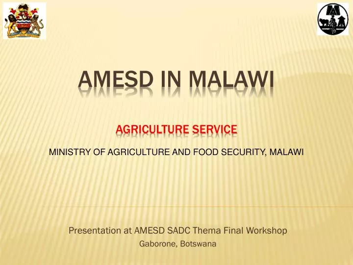 presentation at amesd sadc thema final workshop gaborone botswana