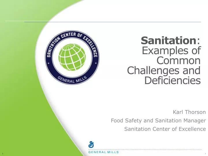 sanitation examples of common challenges and deficiencies