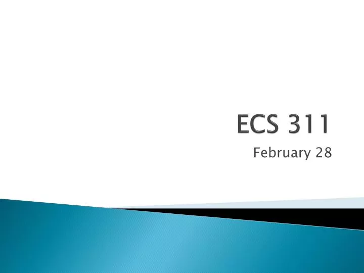 ecs 311