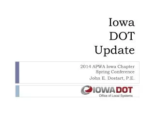 Iowa DOT Update