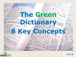 The Green Dictionary 8 Key Concepts
