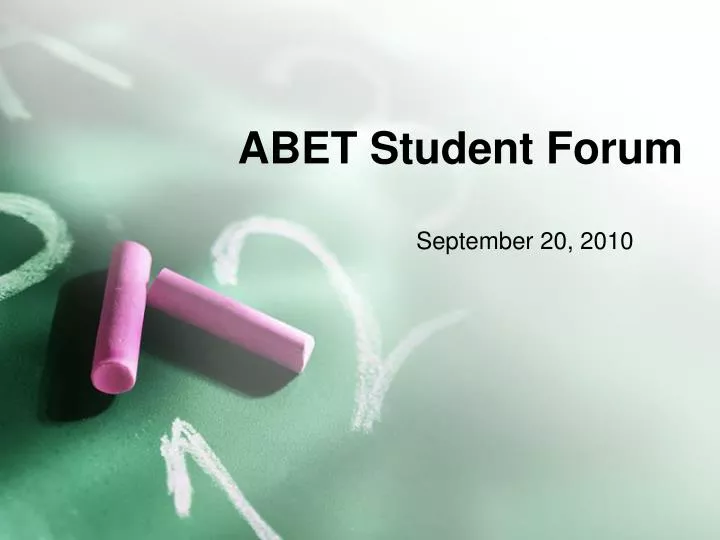 abet student forum