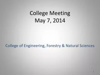 College Meeting May 7 , 2014