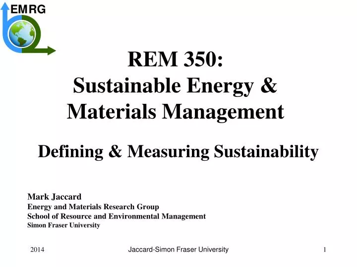 rem 350 sustainable energy materials management