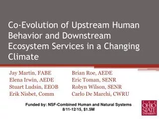 Co-Evolution of Upstream Human Behavior and Downstream Ecosystem Services in a Changing Climate