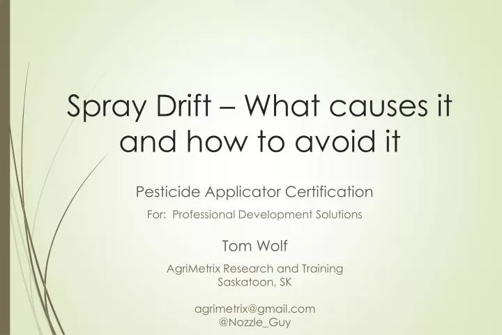 spray drift what causes it and how to avoid it