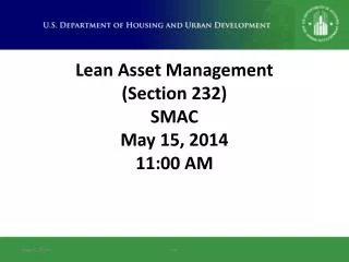 Lean Asset Management (Section 232) SMAC May 15, 2014 11:00 AM