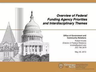 Overview of Federal Funding Agency Priorities and Interdisciplinary Themes